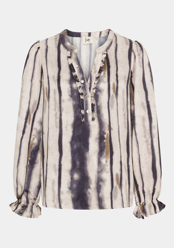 I SAY Melba Flounce Blouse Blouses L32 Earth Tones