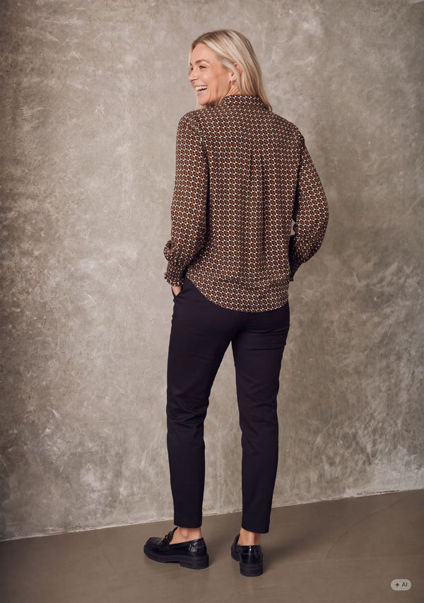 I SAY Melba Printed Blouse Blouses A93 Geometric