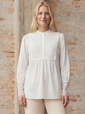 I SAY Merle Lace Blouse Blouses 100 White