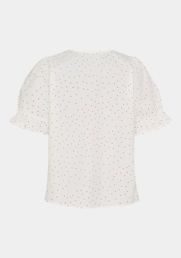 I SAY Molly Blouse Blouses L89 White w/Black