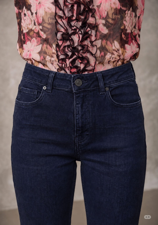 I SAY Monza Straight Jeans Pants 601 Blue/Black Wash