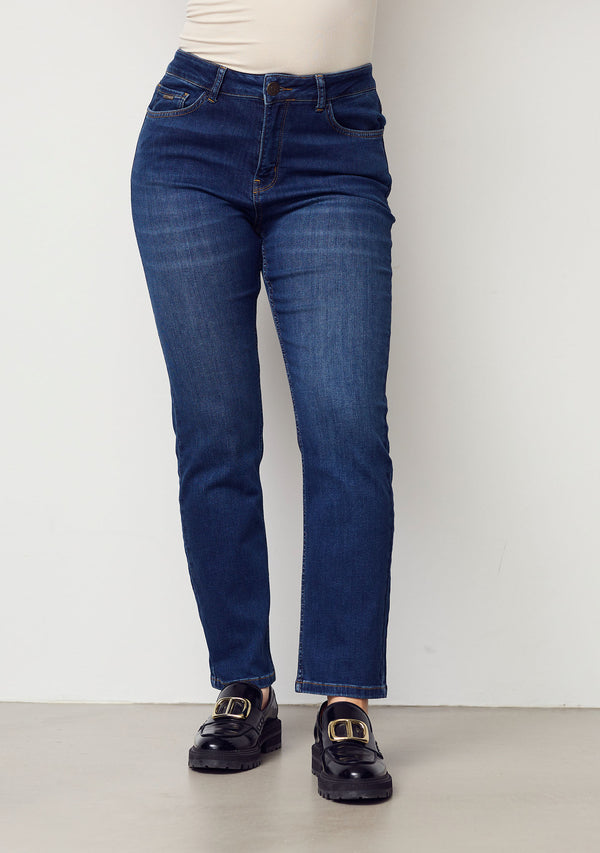 I SAY Monza Straight Jeans Pants 624 Monza Mid Denim