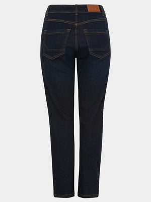 I SAY Monza Straight Jeans Pants 697 Dark Denim Unwashed