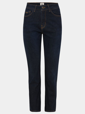 I SAY Monza Straight Jeans Pants 697 Dark Denim Unwashed