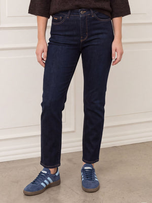 I SAY Monza Straight Jeans Pants 697 Dark Denim Unwashed