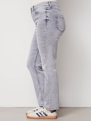 I SAY Monza Straight Jeans Pants 943 Light Grey Washed