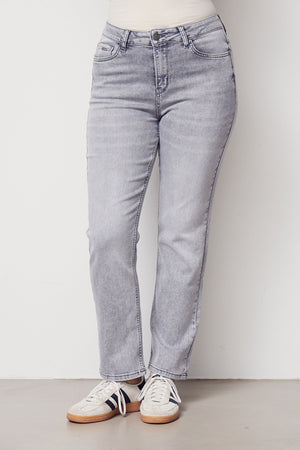 I SAY Monza Straight Jeans Pants 943 Light Grey Washed