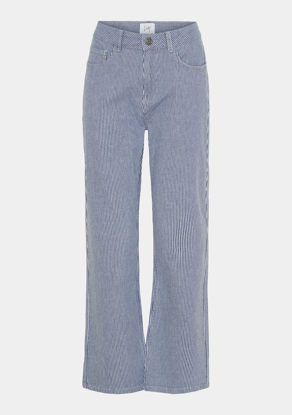 I SAY Monza Striped Jeans Pants G12 Milky Stripe