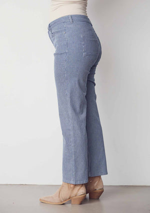 I SAY Monza Striped Jeans Pants G12 Milky Stripe