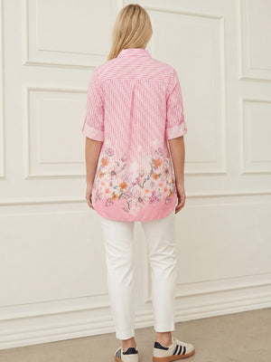 I SAY Mynte Tunic Dress Tunics N32 Pink Tone Borderprint