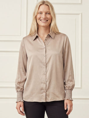 I SAY Nanina Smock Shirt Shirts 117 Dark Sand