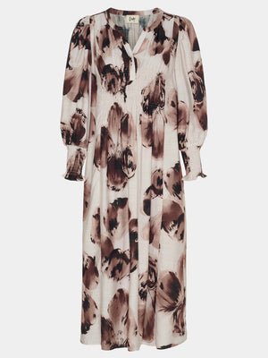 I SAY Naomi V-Neck Dress Dresses N47 Aubergine Floral