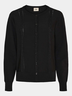 I SAY Netty Knit Cardigan Knitwear 900 Black