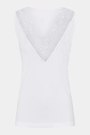 I SAY Nilla V-Neck Top Basics 100 White