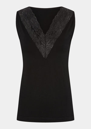 I SAY Nilla V-Neck Top Tops 900 Black