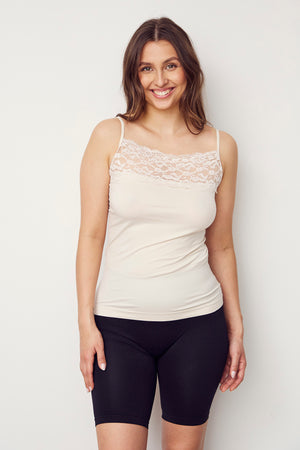 I SAY Nilla Wide Lace Top Basics 112 Sand