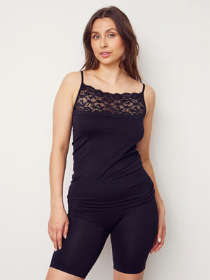 I SAY Nilla Wide Lace Top Basics 900 Black