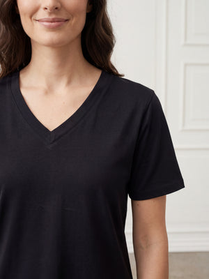 I SAY Nugga Basic V-Neck T-Shirt Basics 900 Black