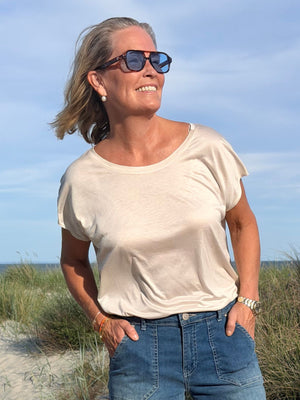 I SAY Nugga Viscose T-Shirt Basics 112 Sand