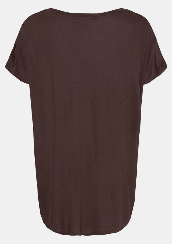 I SAY Nugga Viscose T-Shirt Basics 356 Dark brown