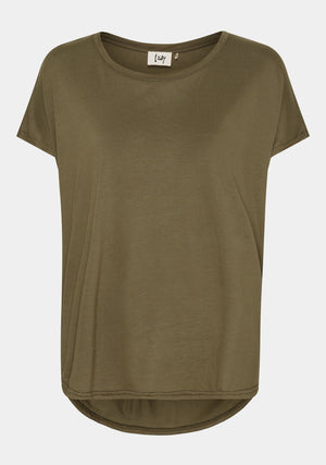 I SAY Nugga Viscose T-Shirt Basics 885 Khaki