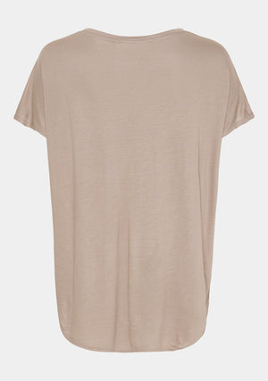 I SAY Nugga Viscose T-Shirt T-Shirts 117 Dark Sand