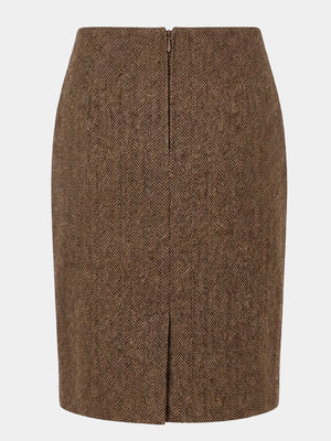 I SAY Oda Skirt Skirts N60 Brown Herringbone