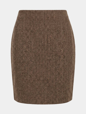 I SAY Oda Skirt Skirts N60 Brown Herringbone