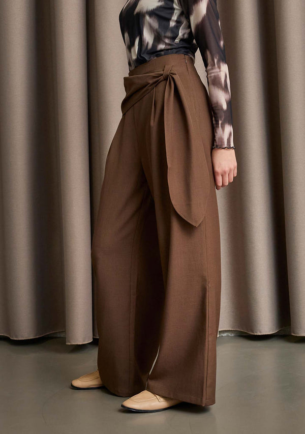 I SAY Ova Wide Pant Pants 304 Brown