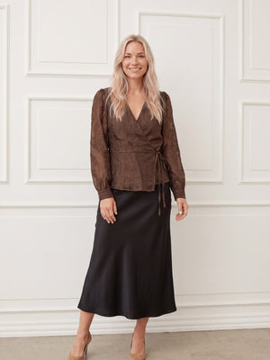 I SAY Ova Wrap Blouse Blouses B97 Bronze Look