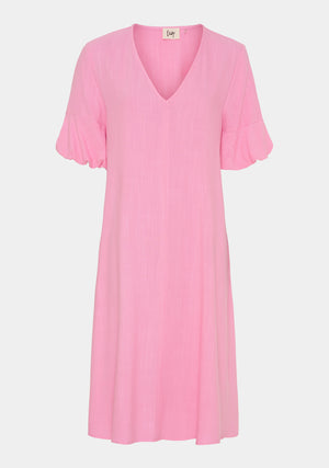 I SAY Pearl Baloon Sleeve Dress Dresses 550 Fresh Pink