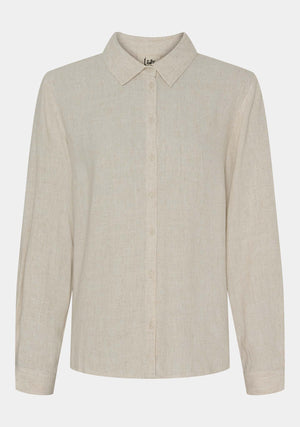 I SAY Pearl Basic Shirt Shirts 112 Sand