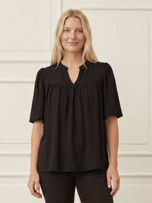 I SAY Pearl Blouse Blouses 900 Black
