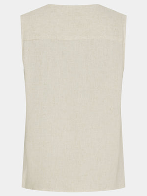 I SAY Pearl V-Neck Top Tops 112 Sand