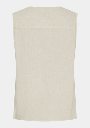 I SAY Pearl V-Neck Top Tops 112 Sand