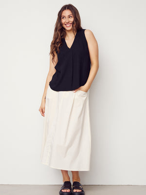 I SAY Pearl V-Neck Top Tops 900 Black