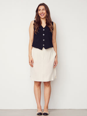 I SAY Pearl Waistcoat Vest 900 Black