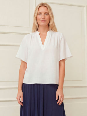 I SAY Pearl s/s Blouse Blouses 100 White