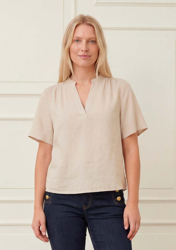 I SAY Pearl s/s Blouse Blouses 112 Sand