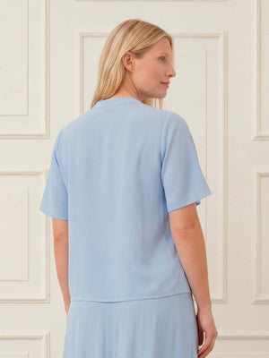 I SAY Pearl s/s Blouse Blouses 603 Light blue