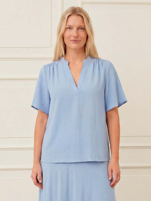I SAY Pearl s/s Blouse Blouses 603 Light blue