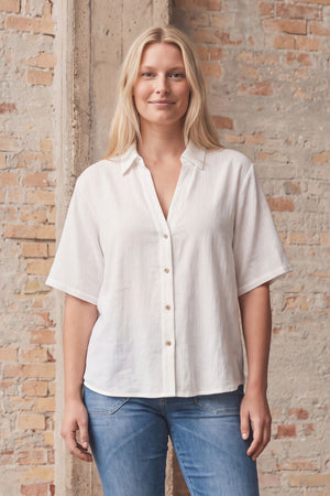I SAY Pearl s/s Shirt Shirts 101 Broken White