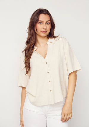 I SAY Pearl s/s Shirt Shirts 112 Sand