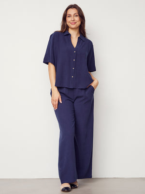 I SAY Pearl s/s Shirt Shirts 640 Navy