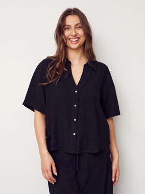 I SAY Pearl s/s Shirt Shirts 900 Black