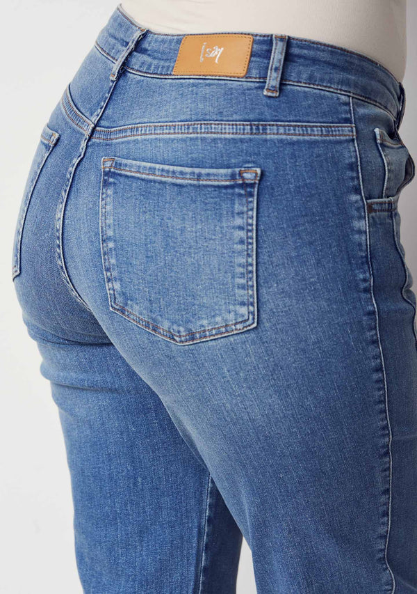 I SAY Portofino Cropped Jeans Pants M89 Clear Wash