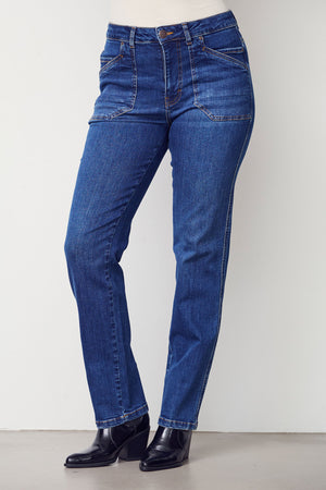 I SAY Portofino Straight Jeans Pants M90 Darker Classic Wash
