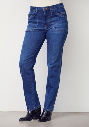 I SAY Portofino Straight Jeans Pants M90 Darker Classic Wash