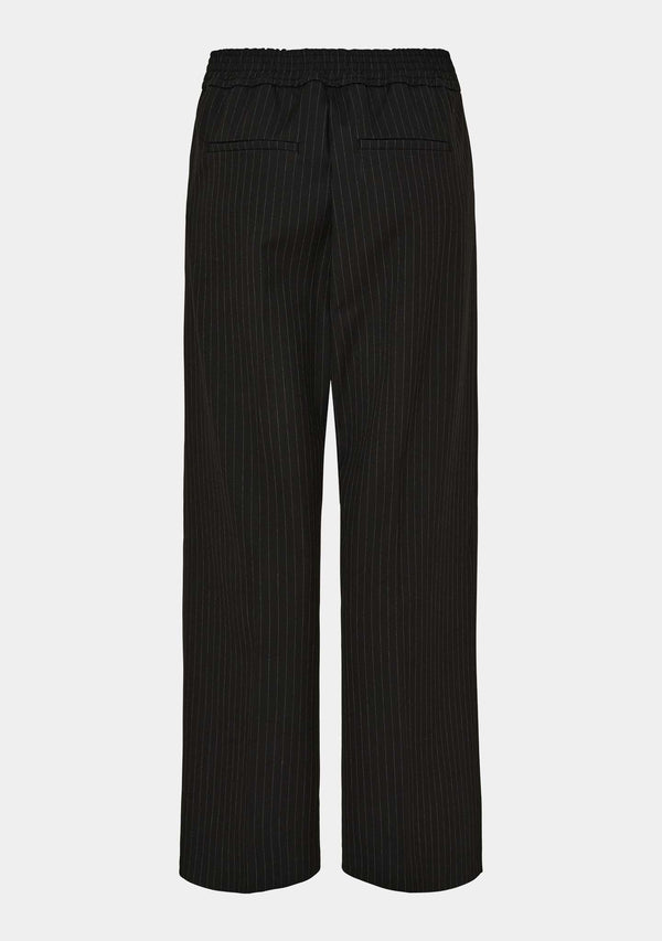 I SAY Rimini Striped Pant Pants L46 Black Pinstripe
