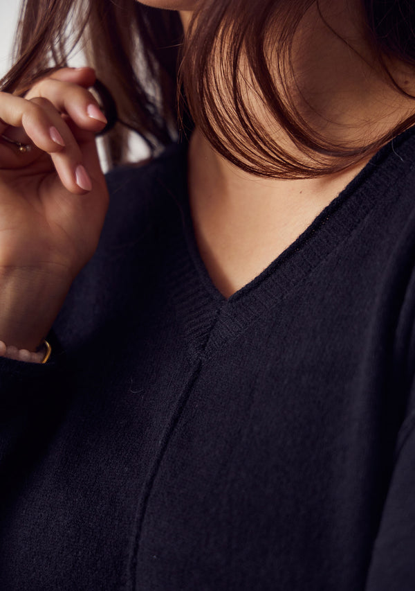 I SAY Robin V-Neck Pullover  Knitwear 900 Black